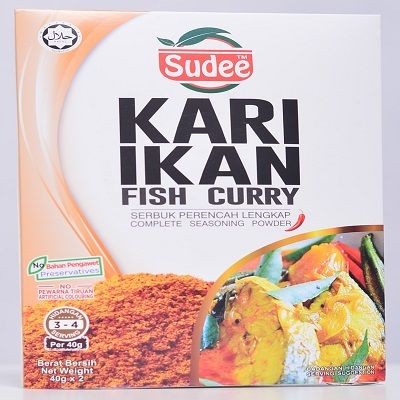 Sudee Fish Curry Spice Premixes 80g (48 Units Per Carton)