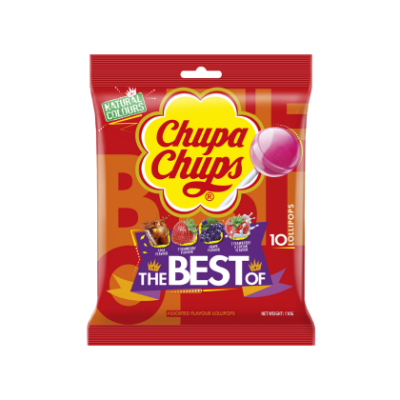 CHUPA CHUPS THE BEST OF BAG 12X10SX9.5G (12 Units Per Carton)