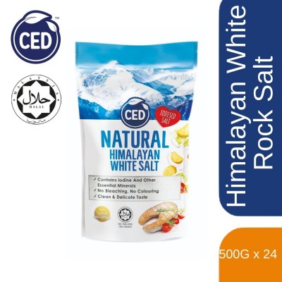 CED NATURAL HIMALAYAN WHITE SALT (500Gx24)
