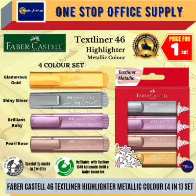 Faber Castell 46 Highlighter - ( MERALLIC BRILLIANT RUBY COLOUR )