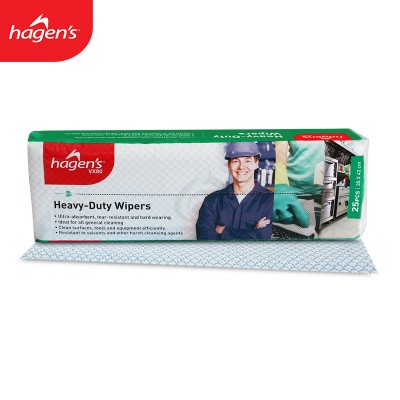 Hagen's VX80 Heavy Duty Wipers (Red) (ctn x 10pkt x 25pcs)
