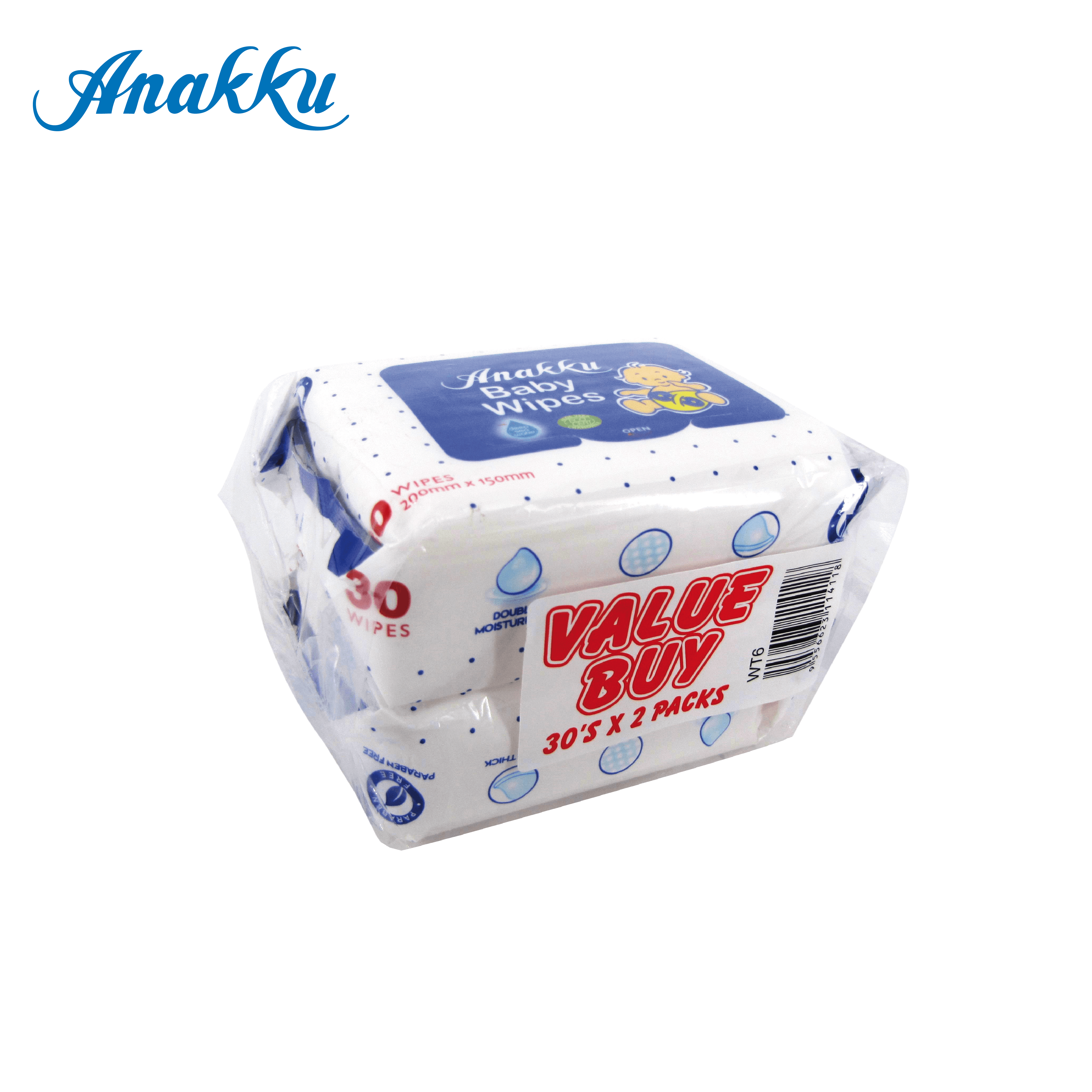 ANAKKU Wet Tissue 30's x 2 (12 Units Per Carton)