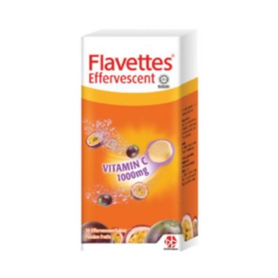 FLAVETTES EFFERVESCENT 1000MG VITAMIN C PASSION FRUIT 30'S
