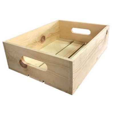 Small Wooden Basket [H105mm*L330mm*W255mm] (1kg Per Unit) (90 Units  PerCarton) (90 Units Per Carton)