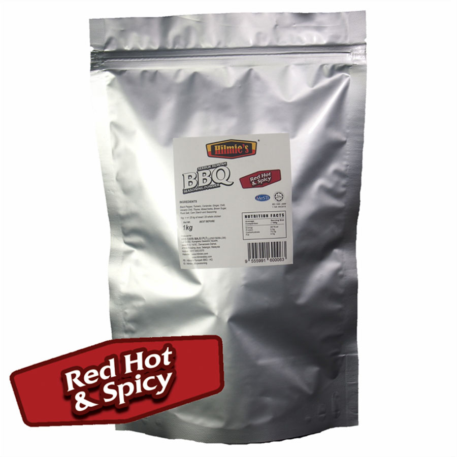 Serbuk Rempah bbq HILMIE'S (Red Hot & Spicy - 1kg) (6 Units Per Carton)