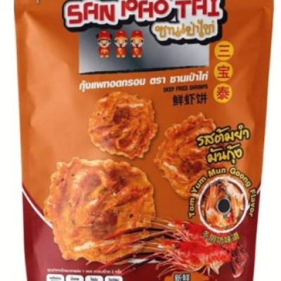 Sanpaotai Deep Fried Shrimps Tom Yum Mun Goong Flavor 50g