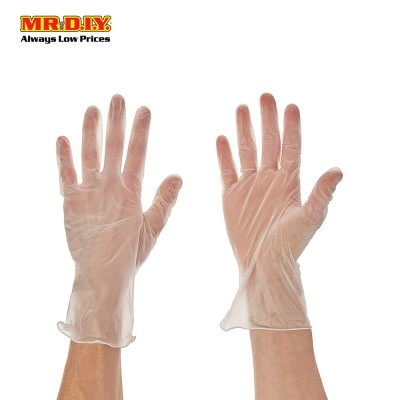(MR.DIY) Disposable Clear Vinyl Gloves (10pcs)