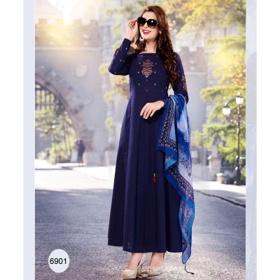 Indian Long Gown - A Mix of 9 Colours (9 Units Per Carton)