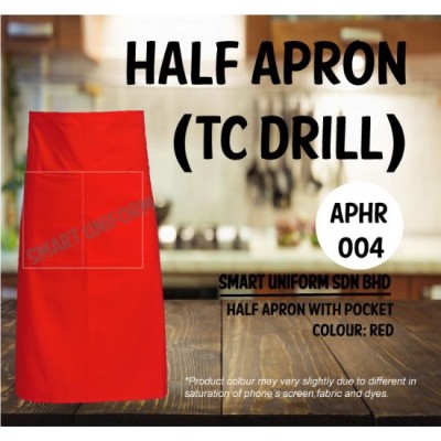 Half Apron TC Drill Red APHR004
