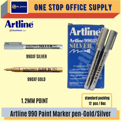 Artline 990XF Metallic Permanent Marker Pen - 1.2mm ( SILVER )