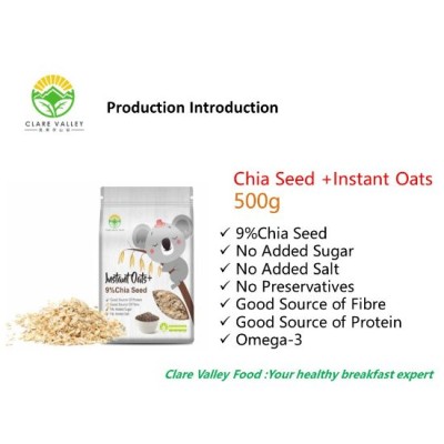 CLARE VALLEY Instant Oats+Chia Seeds 500G