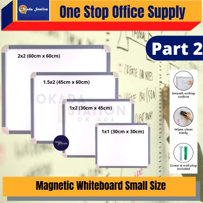 MAGNETIC WHITEBOARD - 1' x 1' SIZE  ( SMALL )