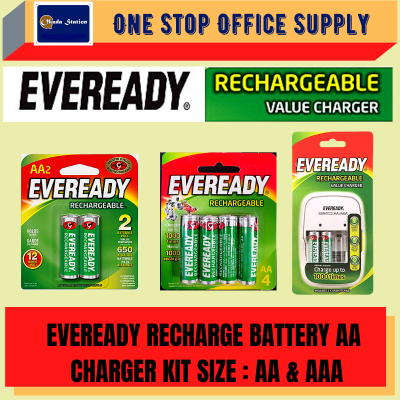 EVEREADY RECHARGE BATTERY MODEL - ( CHARGER + 2AA )