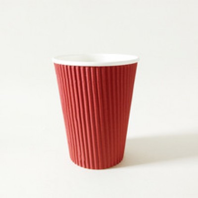 12oz Ripple Cups (Solid Colour - Black/Red/Brown) (1 Units Per Carton)