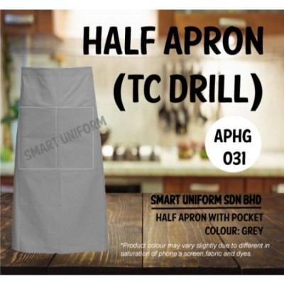 Half Apron TC Drill Grey APHG031