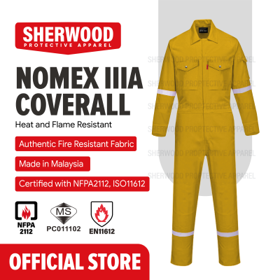 Sherwood Nomex IIIA Original Fire Resistance Coverall (Yellow : 8XL)