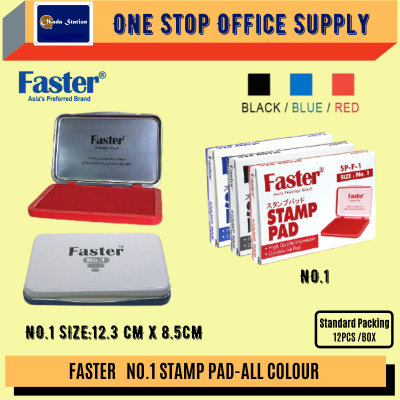 Faster Stamp Pad No.1 - ( RED Colour )