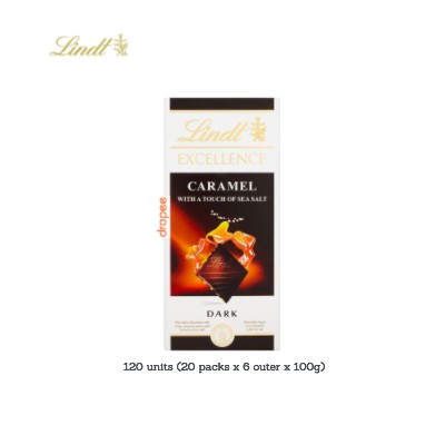 LINDT Excellence A Touch of Sea Salt 100g (20 Units Per Outer)