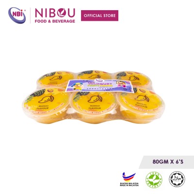 Nibou (NBI) YOURGURT Fruity Pudding with Nata De Coco Mango (80gm x 6's x 18)