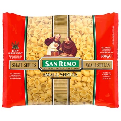 San Remo Short Pasta Small Shells 500g x 12