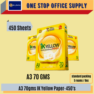 IK Yellow A3 PAPER - 70gsm (450'S )