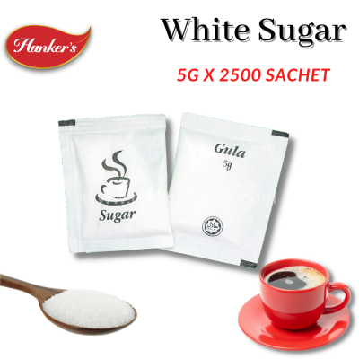 White Sugar Sachet (Gula Putih)  [5g x 2500 Sachet] Halal (1 Units Per Carton)
