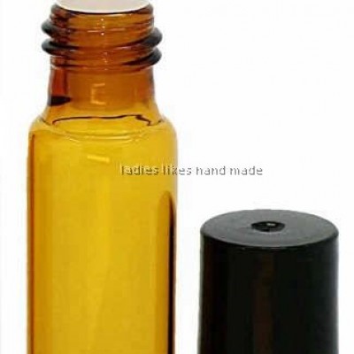 5ml brown amber roller essential oil glass bottle