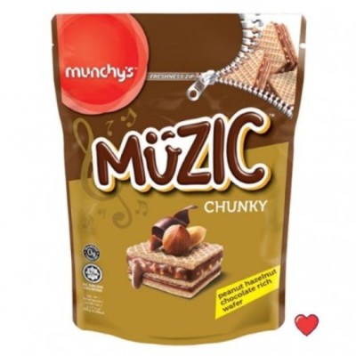 Munchys Muzic CHUNKY Peanut Hazelnut Chocolate Wafer 90 g [KLANG VALLEY ONLY]