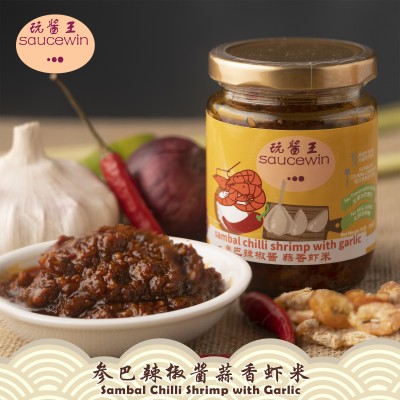 Saucewin - Sambal Chilli Shrimp With Garlic 1 carton x 12 jars (200g each)