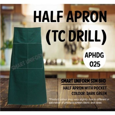 Half Apron TC Drill Dark Green APHDG025