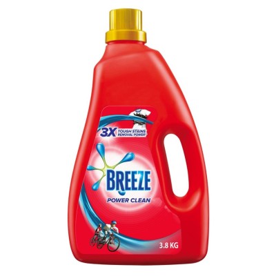 Breeze Detergent Liquid Power Clean 3.8kg [KLANG VALLEY ONLY]