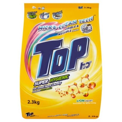 Top SUPER HYGIENIC Anti Malodour Powder Detergent 2.3kg