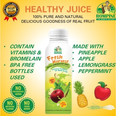 [Box] Mixed Apple Lemongrass Mint Juice Drink - 5 x 250ml per bottle