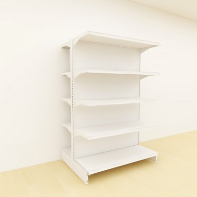 Classic Retail Display Shelves Island Unit 1800 H x 1200L x 915 D (White)