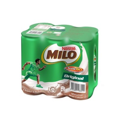 Milo Activ Go ORIGINAL Canned 6 x 240 ml Drink Minuman