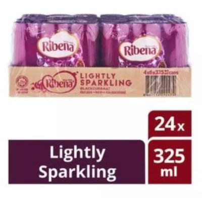 Ribena Lightly Sparkling Blackcurrant Drink 24 x 325 ml [KLANG VALLEY ONLY]