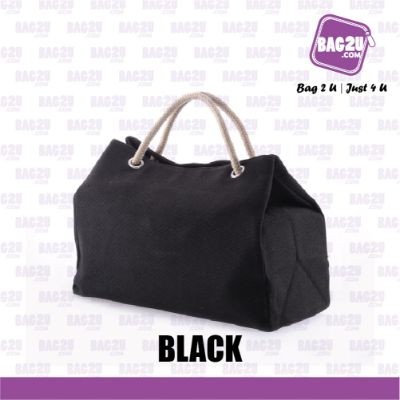 Bag2u Shopping Bag (Black) SB501 (1000 Grams Per Unit)