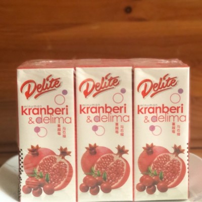 Delite Cranberry & Delima 6x250ml Less Sweet
