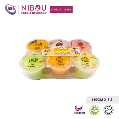 Nibou (NBI) Soya Fruits with Layer Jelly Assorted 1 (110gm x 6's x 16)