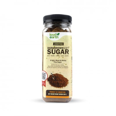 Unrefined Dark Brown Soft Sugar 500g (12 Units Per Carton)