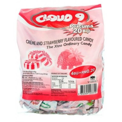 Cloud 9 Creme and Strawberry Candy (The Xtra Ordinary Candy) 320 x 2.5g