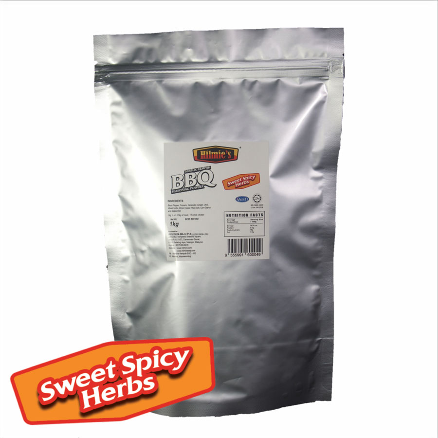 Serbuk Rempah bbq HILMIE'S (Sweet Spicy Herbs - 1kg) (6 Units Per Carton)