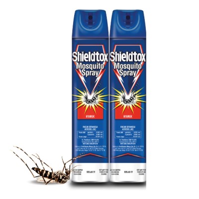 Shieldtox Mosquito Aerosol Spray 600ml + 20% x 2's (Twin Pack)