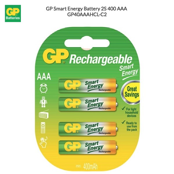GP Smart Energy Battery 2S 400 AAA - GP40AAAHCL-C2 (10 Units Per Carton)