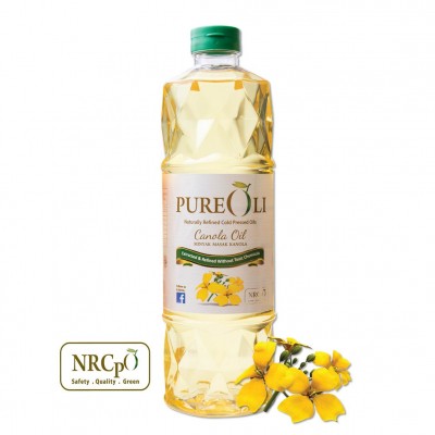 PUREOLI - Naturally Refined Cold Pressed Canola Oil 12x1kg