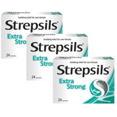 (SET OF 3) STREPSILS EXTRA STRONG MENTHOL 24'S