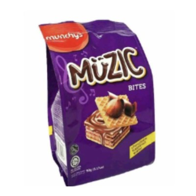 Munchys Muzic Chocolate Hazelnut Wafer Bites 90 g [KLANG VALLEY ONLY]