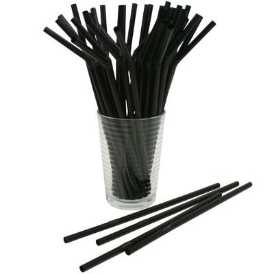 Black Flexi Straw (100 Packs Per Carton)