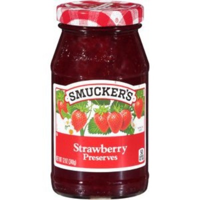 SMUCKER'S Strawberry Preserves Jam 12oz  Bottle (12 Units Per Carton)