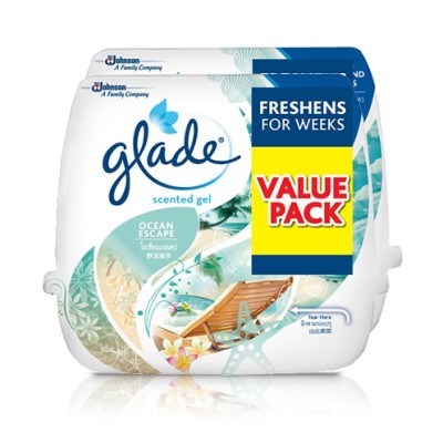 Glade Scented Gel Air Freshner 180g x 2's (Twin Pack ) (Assorted)